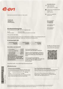 Germany EON Utility Bill PSD Template Download