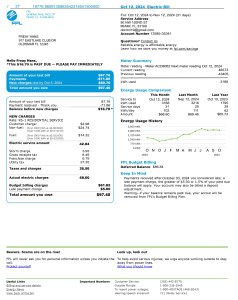 Florida FPL Energy Utility Bill PSD Template